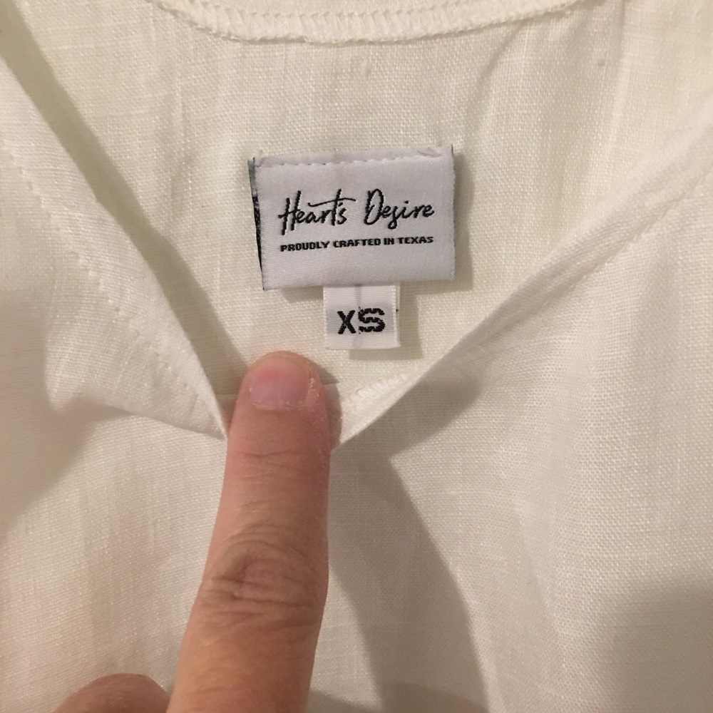 Hearts desire White linen tunic